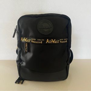 Black Doc Marten AIR WAIR groove DNA Backpack Logo. Adjustable Straps
